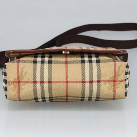 BURBERRY Nova Check Shoulder Bag PVC Beige Gold - Picture 5 of 16